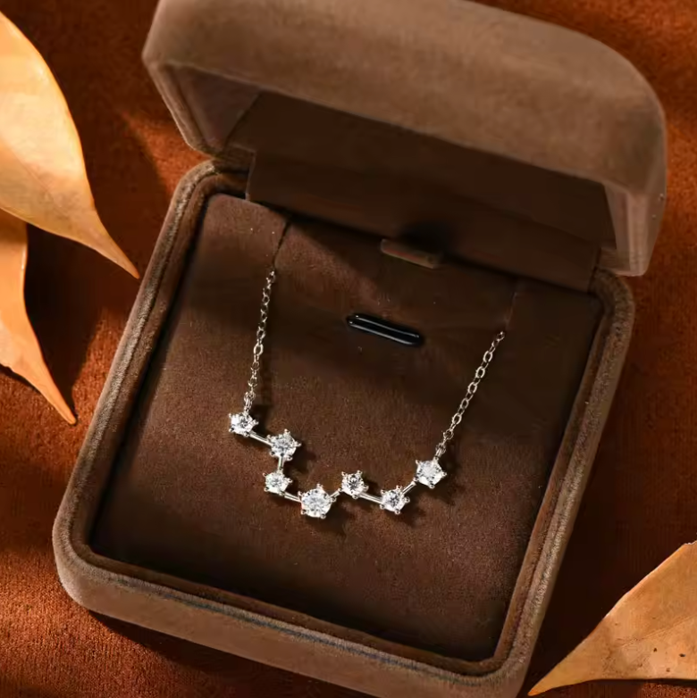 Silver Big Dipper Constellation Bar Necklace