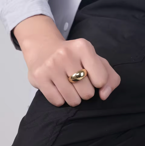 18K Gold Chunky Dome Statement Ring